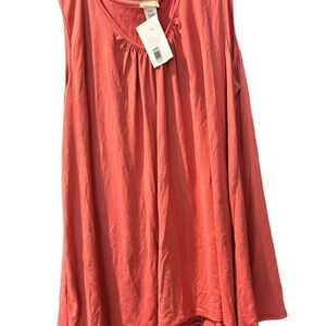 NWT Relaxed Orange-ish Sleeveless Tank Top
